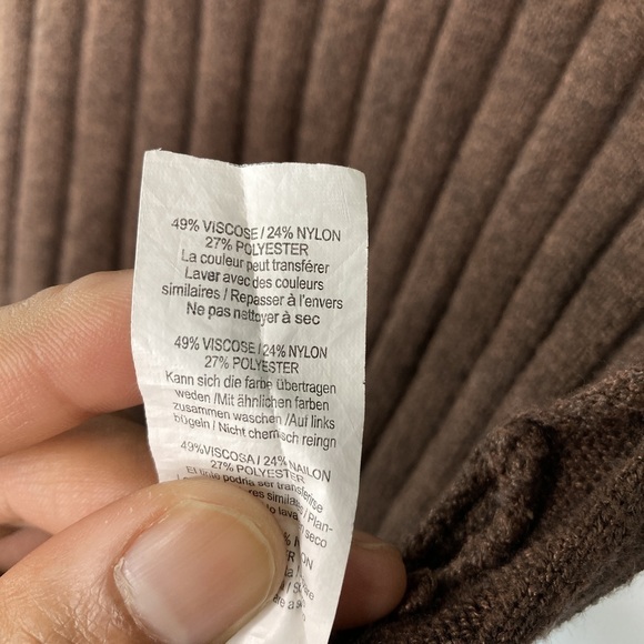 PrettyLittleThing Chocolate Knot Backless Ribbed Knitted Crop Top Size Large - Picture 9 of 9